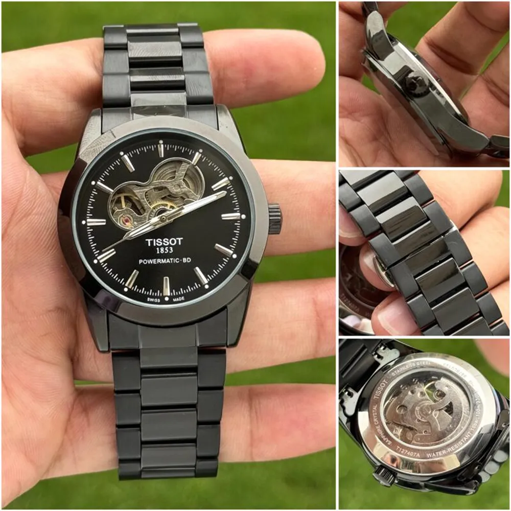 Luxury Bold Design Tissot Powermatic 80 Watch Black Open Heart (SUP7236) - Image 4