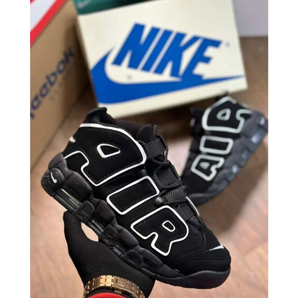 Imported Nike Air Uptempo First Copy Black Shoes (SUP7376) - Image 2