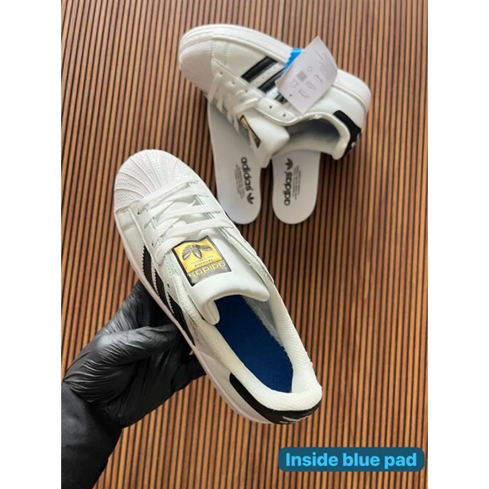 Premium First Copy Adidas Superstar Full Leather White Shoes (SUP7420) - Image 3