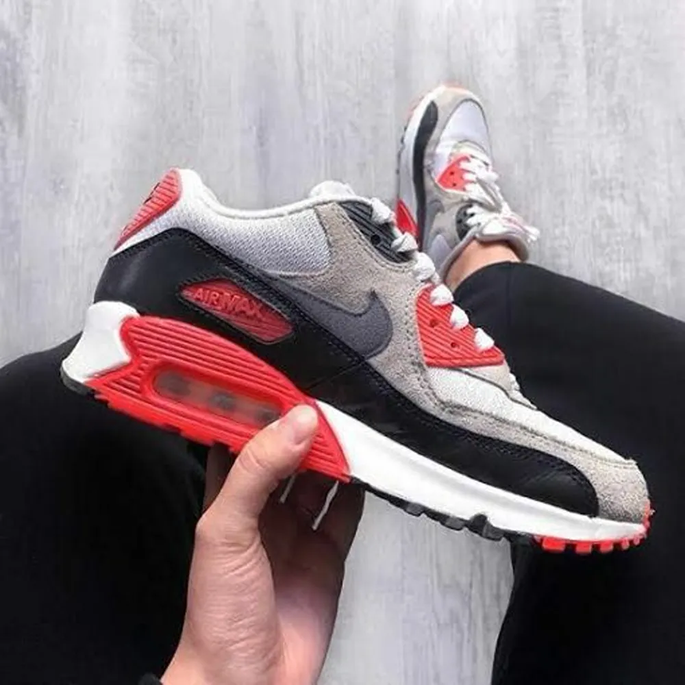 Premium First Copy Nike Air Max 90 Grey Red Shoes (SUP7334) - Image 3
