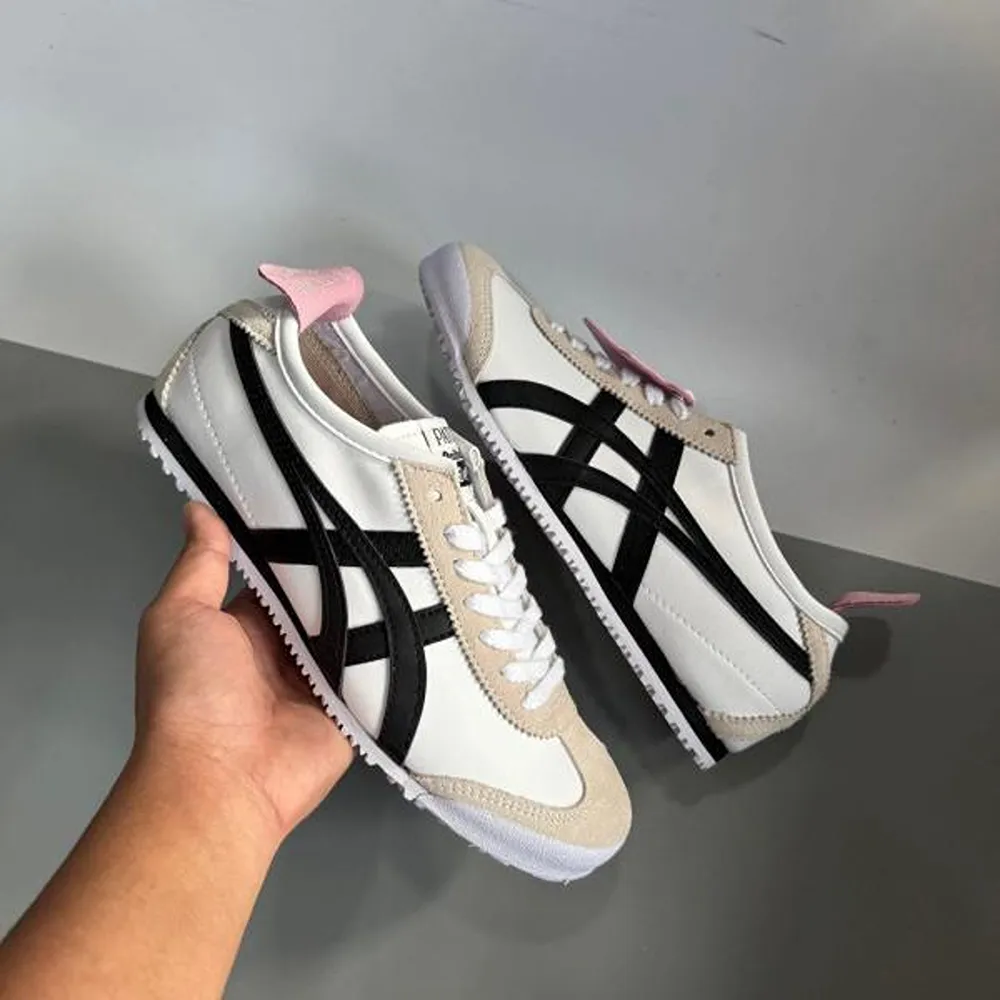 Luxury Fashion Patou X Onitsuka Tiger Mexico 66 White Black Shoes For Women (SUP7601) - Image 2
