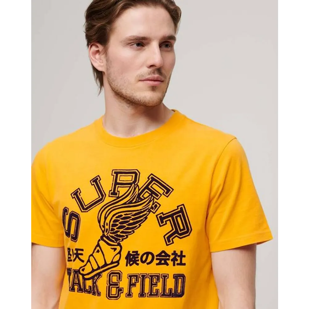 First Copy Super Dry Round Neck T-shirt Yellow For Men (BOT2168) - Image 3