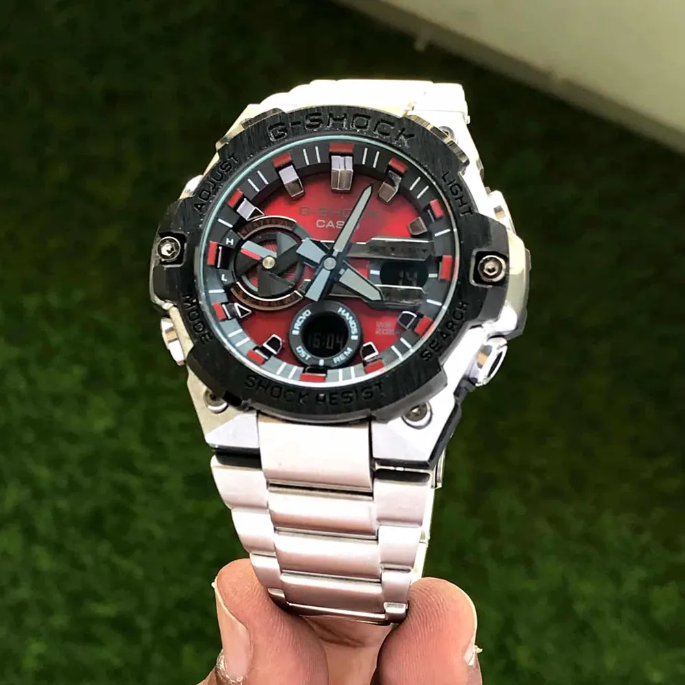 Casio G Shock G Steel Watch Gst B400 Stainless Steel Red Dial (SUP7760) - Image 2